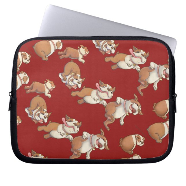Dancing Bulldog Laptop Sleeve (Front)