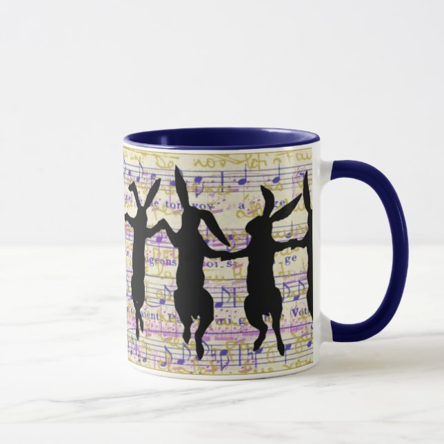 Dancing Bunnies Coffee Mug (Right)