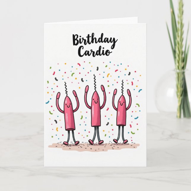 Dancing Candle Celebration Card (Front)