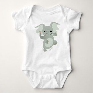 Dancing Cartoon Elephant Baby Apparel Baby Bodysuit