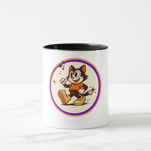 Dancing Cat Mug (Center)