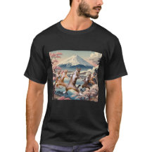 Dancing cats and Mt.Fuji