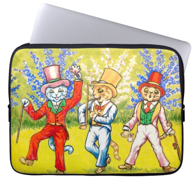 Dancing Cats Laptop Sleeve (Front)