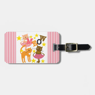 Dancing Cats Luggage Tag