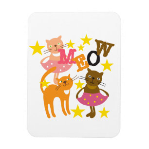 Dancing Cats Magnet