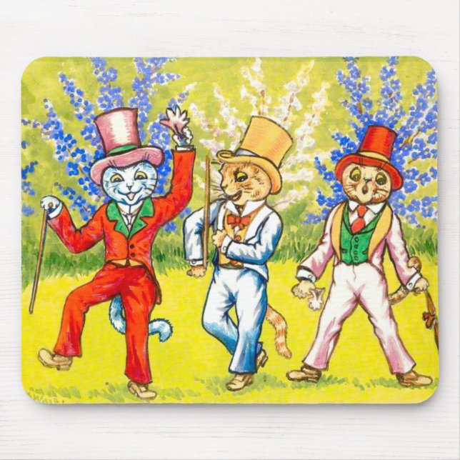 Dancing Cats Mouse Pad (Front)
