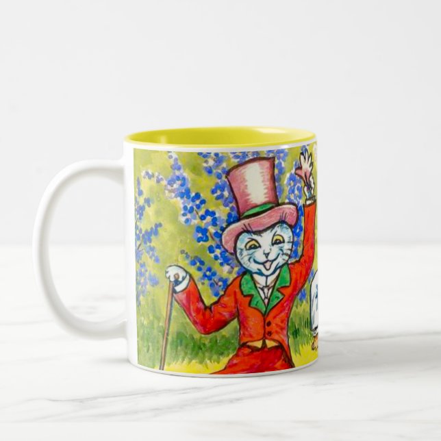 Dancing Cats Two-Tone Coffee Mug (Left)
