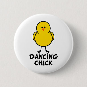 Dancing Chick 6 Cm Round Badge