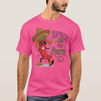 Dancing Chilli Pepper Sombrero Maracas Cinco De Ma T-Shirt
