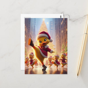Dancing Christmas Ducks Postcard
