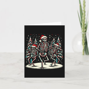 Dancing Christmas Skeletons - Vintage Halloween Co Card