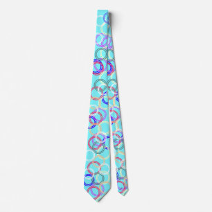 dancing circles in electric blue tie