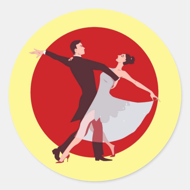 Dancing Classic Round Sticker (Front)
