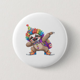 Dancing Clown Dabbing Spooky Halloween sloth Overs 6 Cm Round Badge