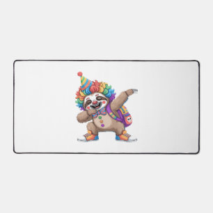 Dancing Clown Dabbing Spooky Halloween sloth Overs Desk Mat