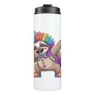 Dancing Clown Dabbing Spooky Halloween sloth Overs Thermal Tumbler