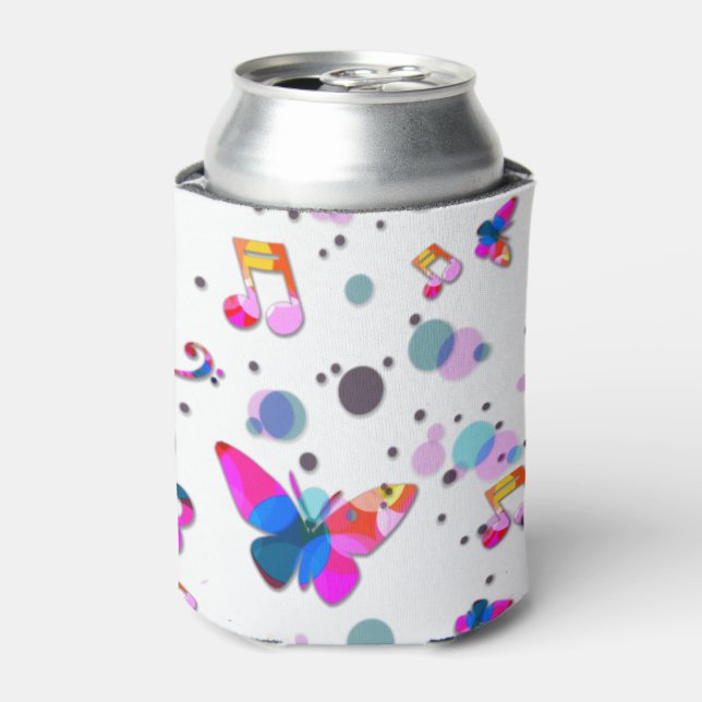 Dancing Colourful Music Can Cooler (Can Front)