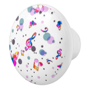Dancing Colourful Music Ceramic Knob