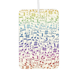 Dancing Colourful Music Notes Musician Music Lover Car Air Freshener