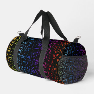 Dancing Colourful Music Notes Musician Music Lover Duffle Bag