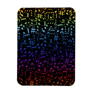 Dancing Colourful Music Notes Musician Music Lover Magnet