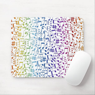 Dancing Colourful Music Notes Musician Music Lover Mouse Pad