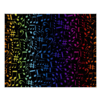 Dancing Colourful Music Notes Musician Music Lover