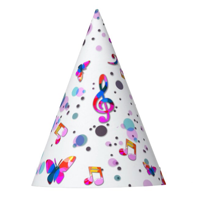 Dancing Colourful Music Party Hat (Front)