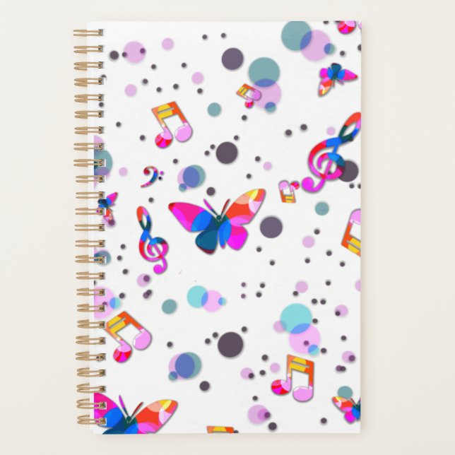 Dancing Colourful Music Planner (Front)