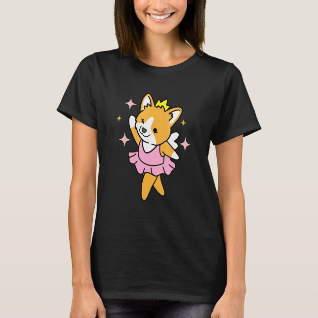 Dancing Corgi Ballerina T-Shirt (Front)