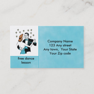 Dancing Couple in retro style studio or club card