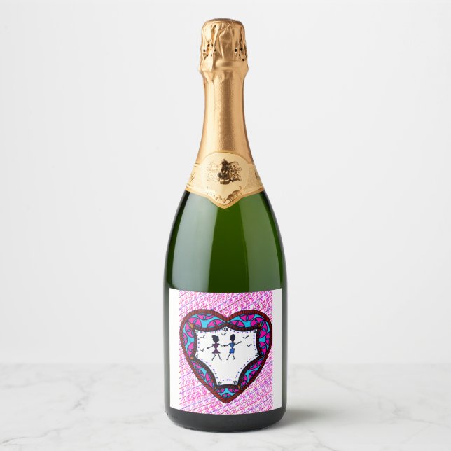 Dancing Couple Sparkling Wine Label (Front)