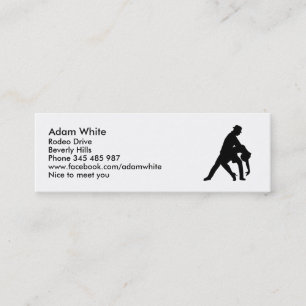 Dancing couple tango mini business card