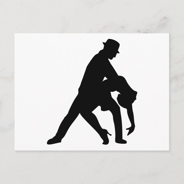 Dancing couple tango postcard (Front)