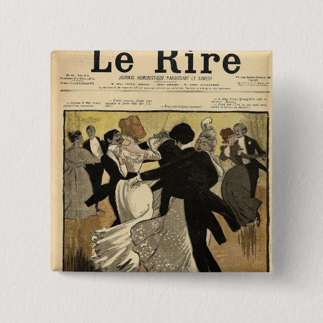 Dancing Couples 15 Cm Square Badge (Front)