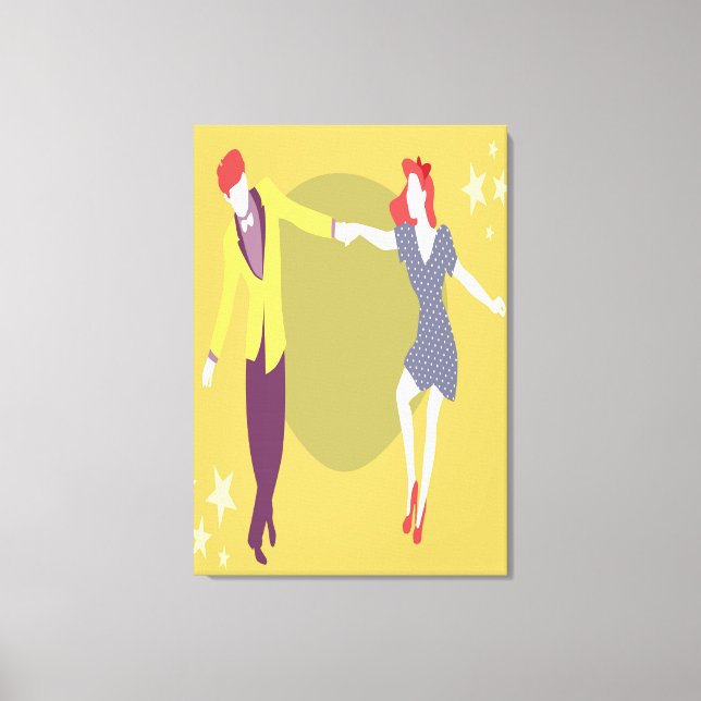 Dancing Couples In Love Canvas Print (Front)