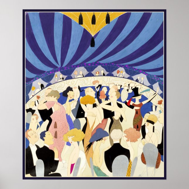 Dancing couples vintage poster 1921 (Front)