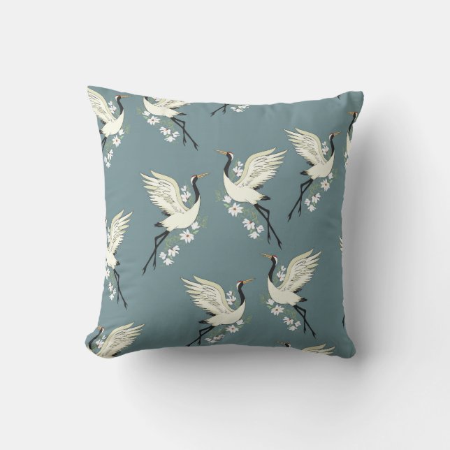 Dancing Crane Cushion (Front)