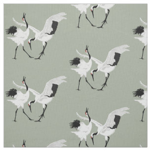 Dancing Cranes Fabric