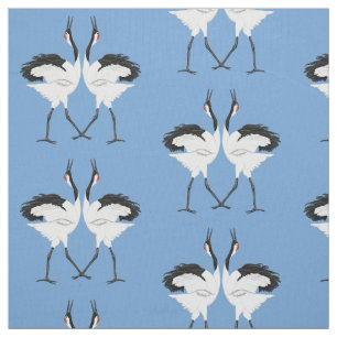 Dancing Cranes Fabric