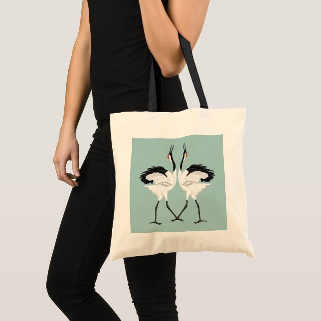 Dancing Cranes Tote Bag (Front (Product))