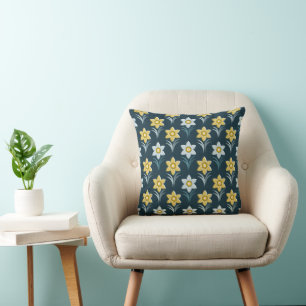 Dancing daffodil cushion
