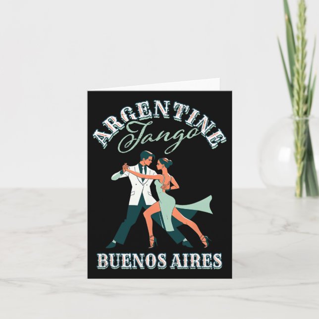 Dancing Dancer Performing Argentine Tango Buenos A Card (Front)