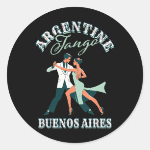 Dancing Dancer Performing Argentine Tango Buenos A Classic Round Sticker