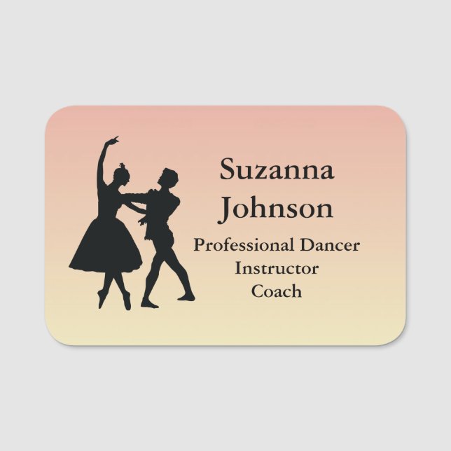 Dancing Design Name Tag (Front)