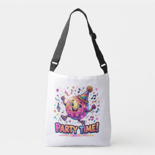 Dancing Disco Ball Birthday Party Time Cute Funny Crossbody Bag