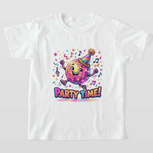 Dancing Disco Ball Birthday Party Time Cute Funny T-Shirt