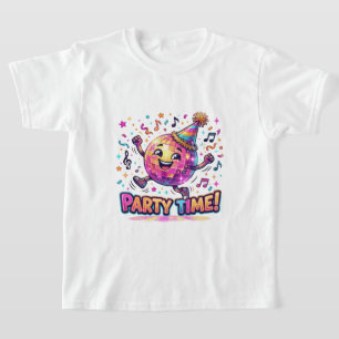 Dancing Disco Ball Birthday Party Time Cute Funny T-Shirt