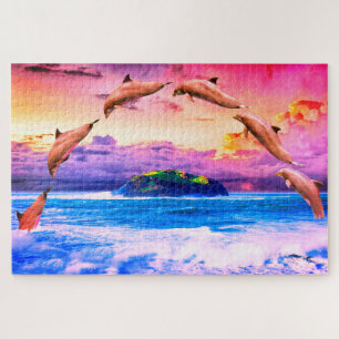 Dancing Dolphins Jigsaw Puzzle