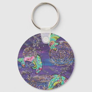 Dancing Dolphins Key Ring